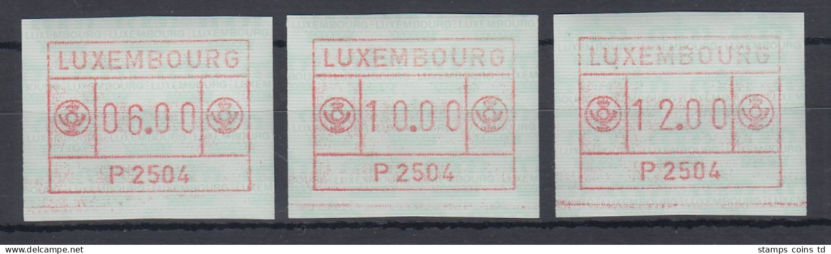 Luxemburg ATM P2504 Tastensatz 6-10-12 ** - Viñetas De Franqueo