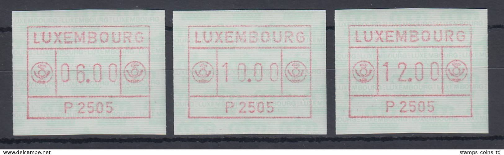 Luxemburg ATM P2505 Tastensatz 6-10-12 ** - Postage Labels