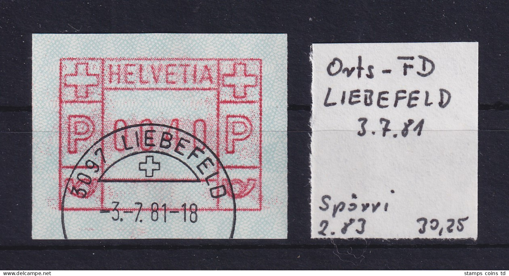 Schweiz FRAMA-ATM Mi-Nr 3.1b Wert 0040 Gestempelt Frühdatum LIEBEFELD 3.7.81  - Automatic Stamps