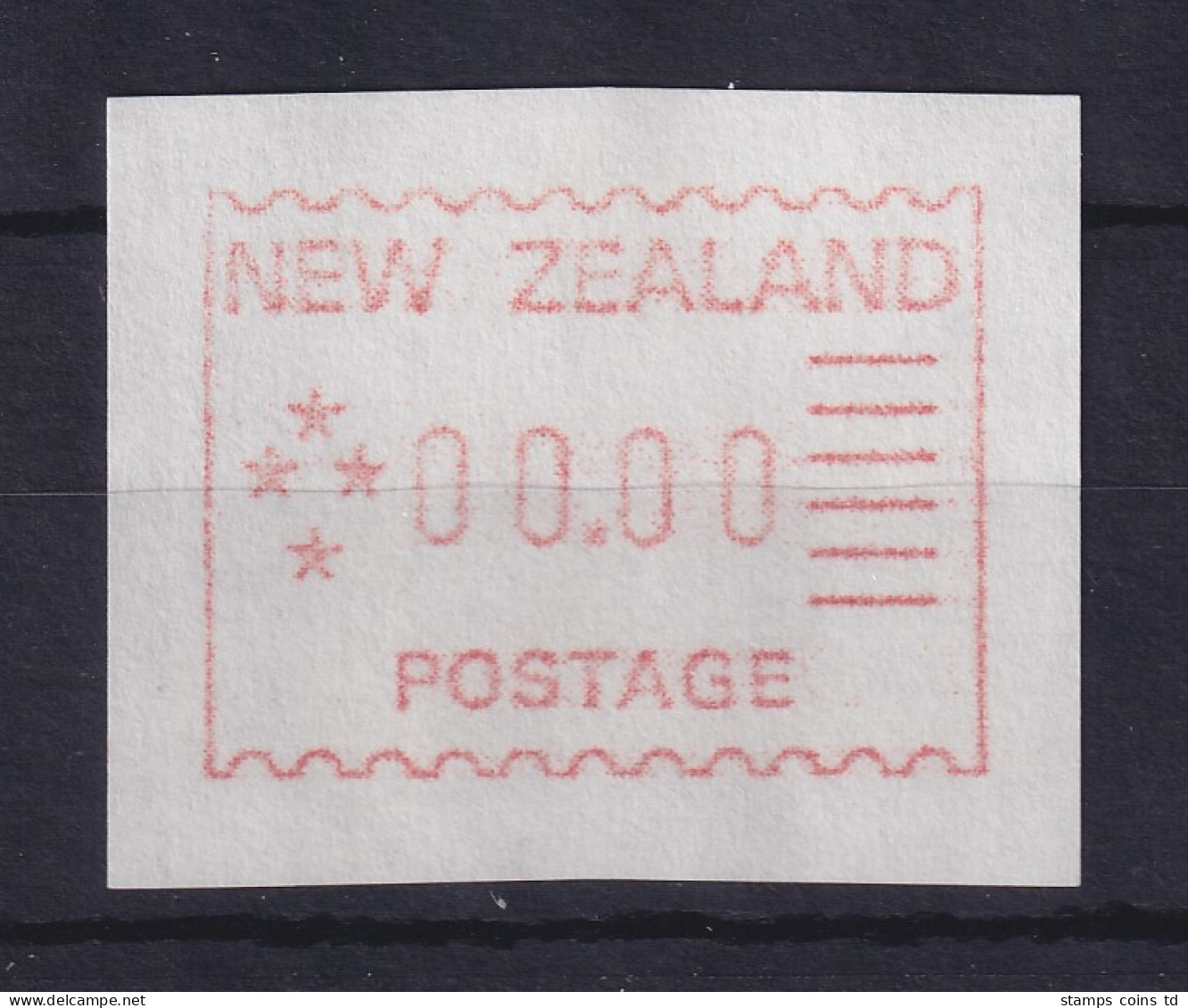 Neuseeland Frama-ATM 1. Ausg. 1984 Mi.-Nr. 1 Wert 00,00 - Druck Postfrisch ** - Collezioni & Lotti