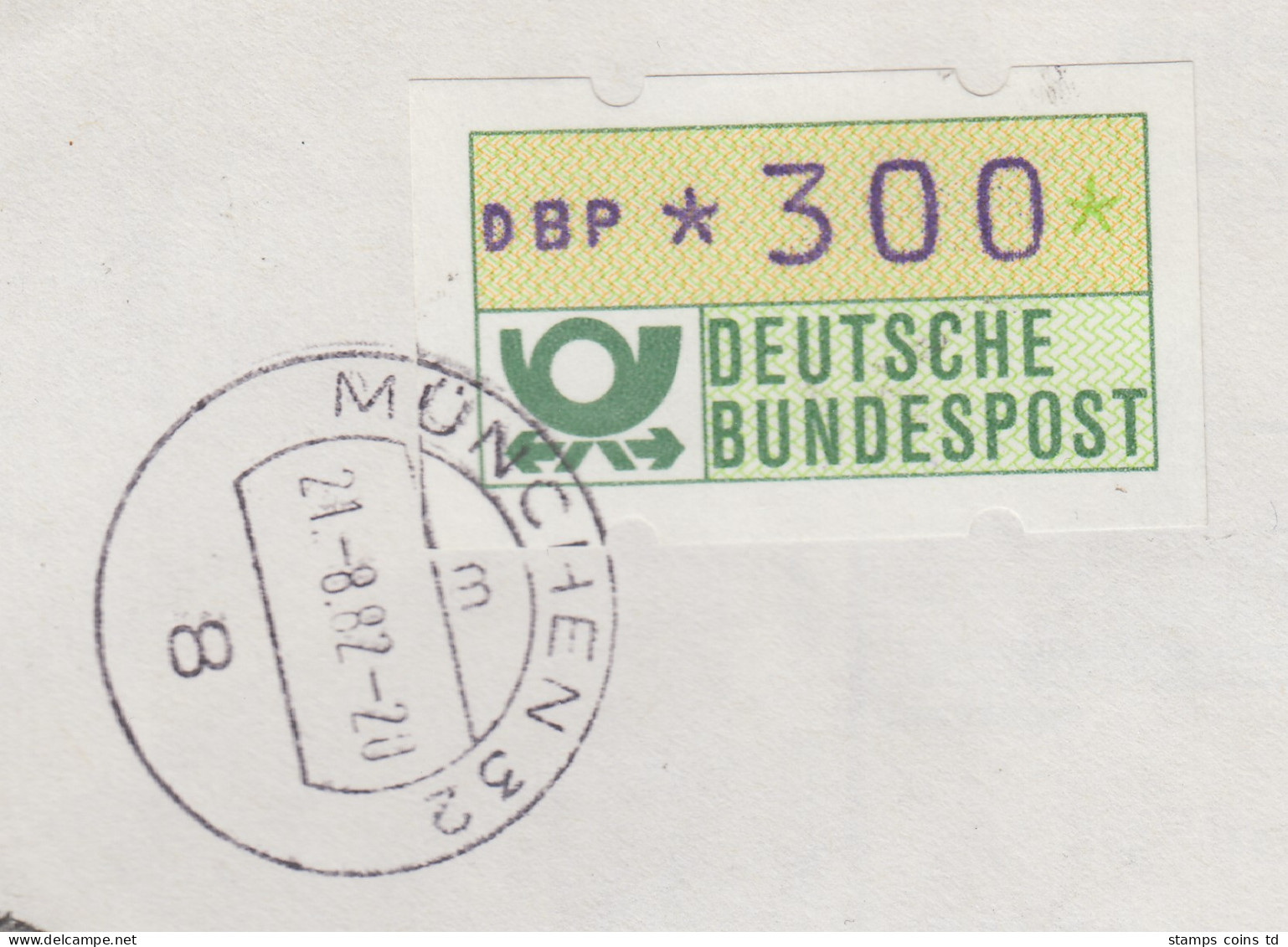 ATM Blaue Münchner 300-Pfg-Höchstwert Auf R-Brief N. GR O MÜNCHEN 32  21.8.82 !! - Timbres De Distributeurs [ATM]