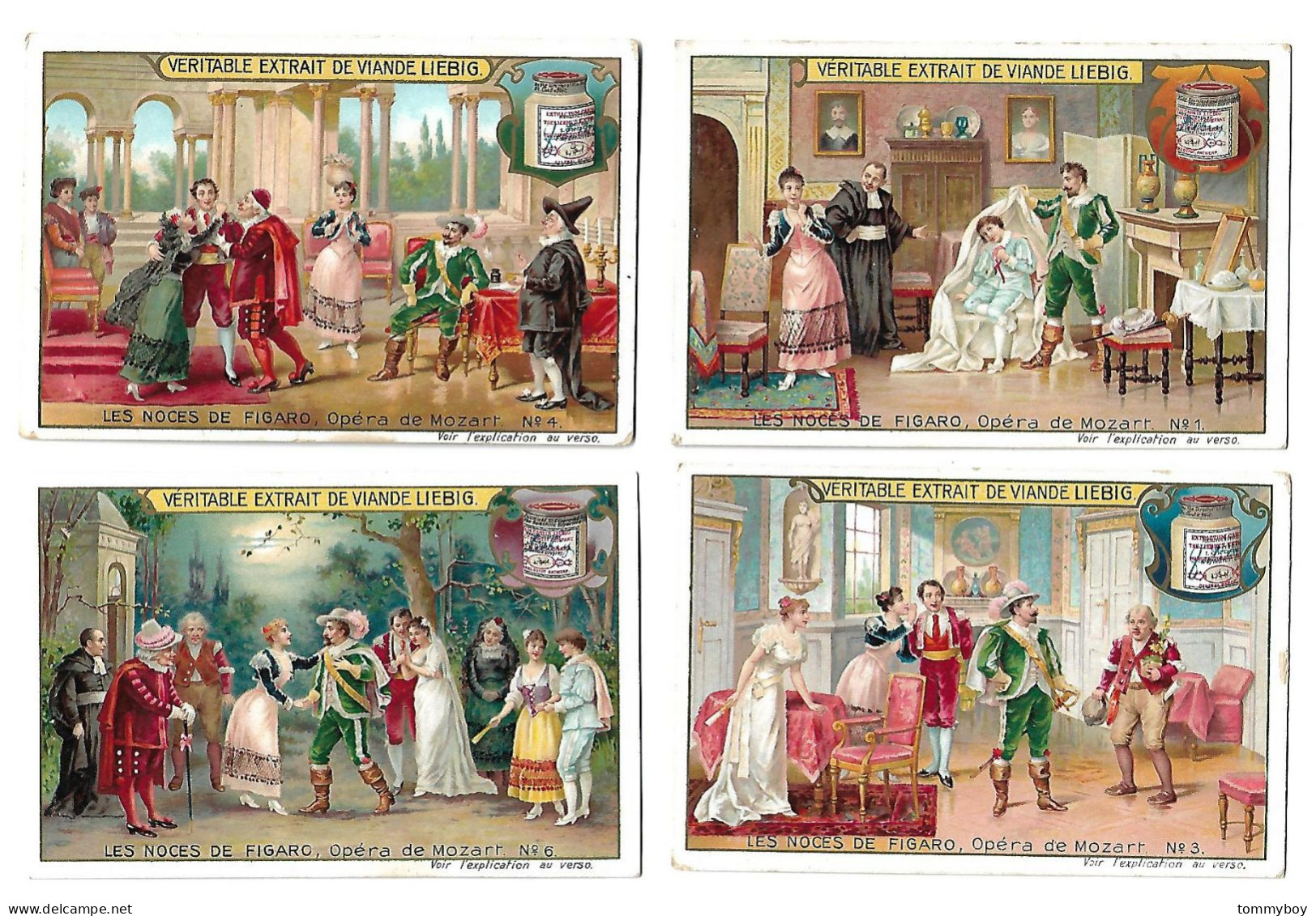 S 828, Liebig 6 Cards,  Les Noces De Figaro (lower Condition Of The Sides And Corners)(ref B22) - Liebig