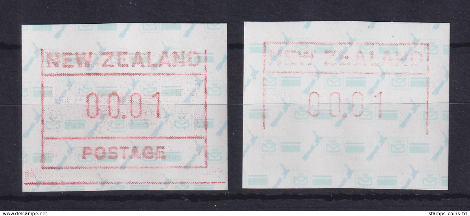 Neuseeland Frama-ATM 2. Ausg. 1986 Ohne Ober- Bzw. Unterlinie Je Wert 00.01  ** - Verzamelingen & Reeksen