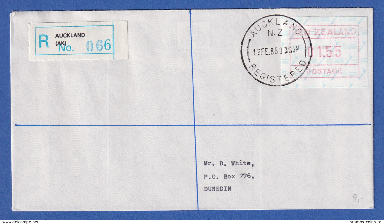 Neuseeland Frama-ATM 2. Ausg. 1986 Wert 01,55 Auf R-FDC, O Auckland - Colecciones & Series