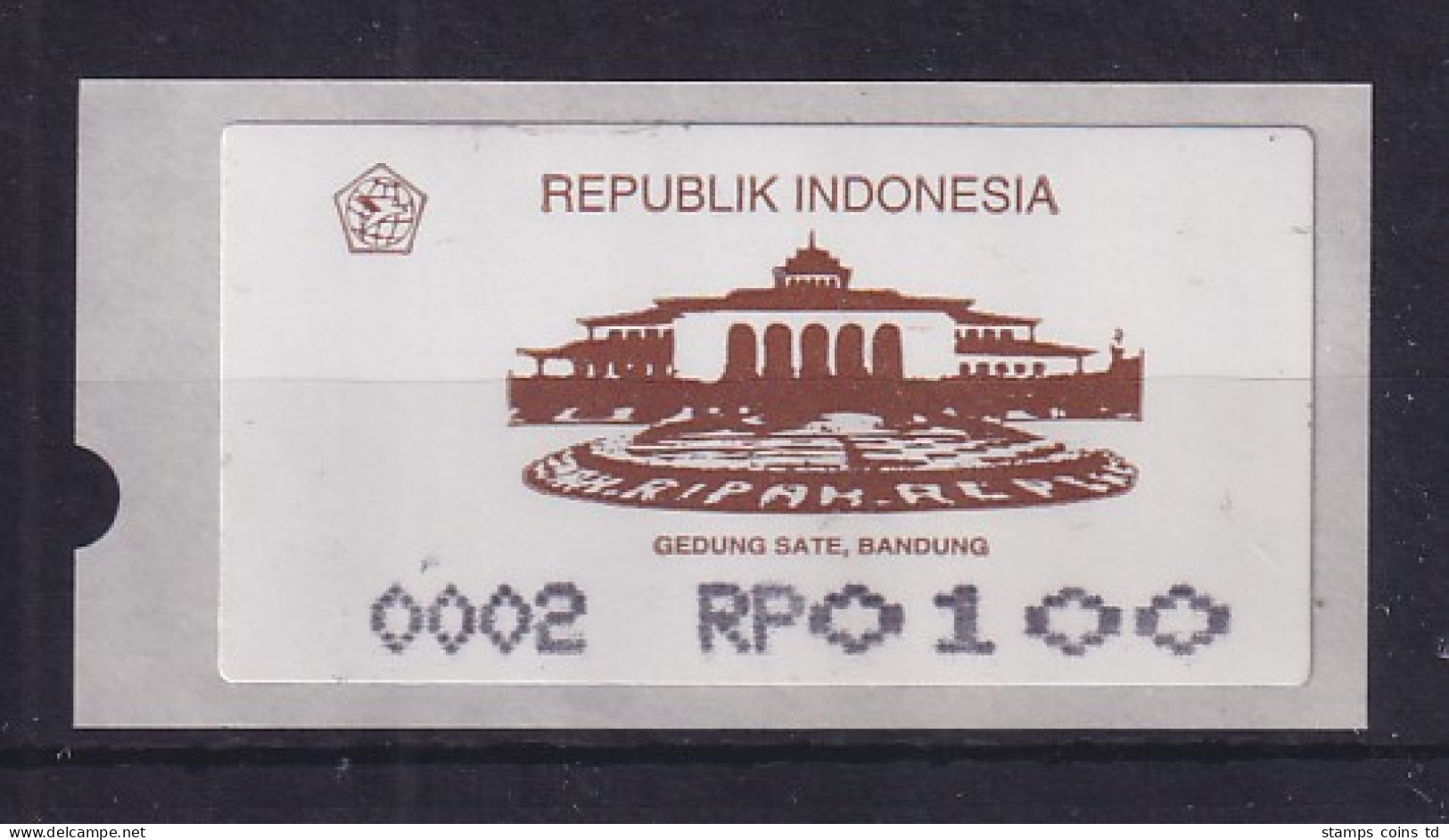 Indonesien ATM 1. Ausgabe 1994  Aut.Nr. 0002 Wert RP 0100 **  - Indonesien