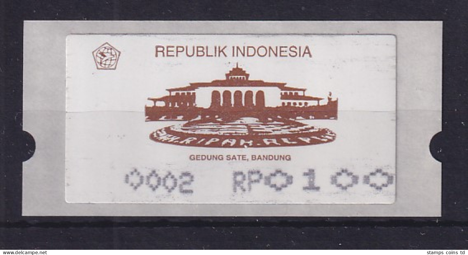 Indonesien ATM 1. Ausgabe 1994 , Aut.Nr. 0002 Wert RP 0100 **  - Indonesia