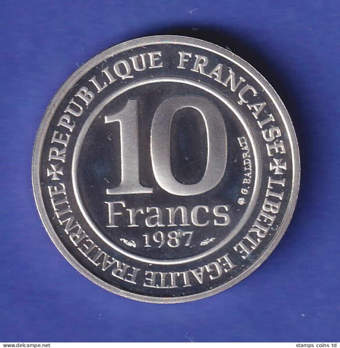 Frankreich Kursmünze 10 Francs 1000 Jahre Kapetinger Hugo Capet 1987 - Otros & Sin Clasificación