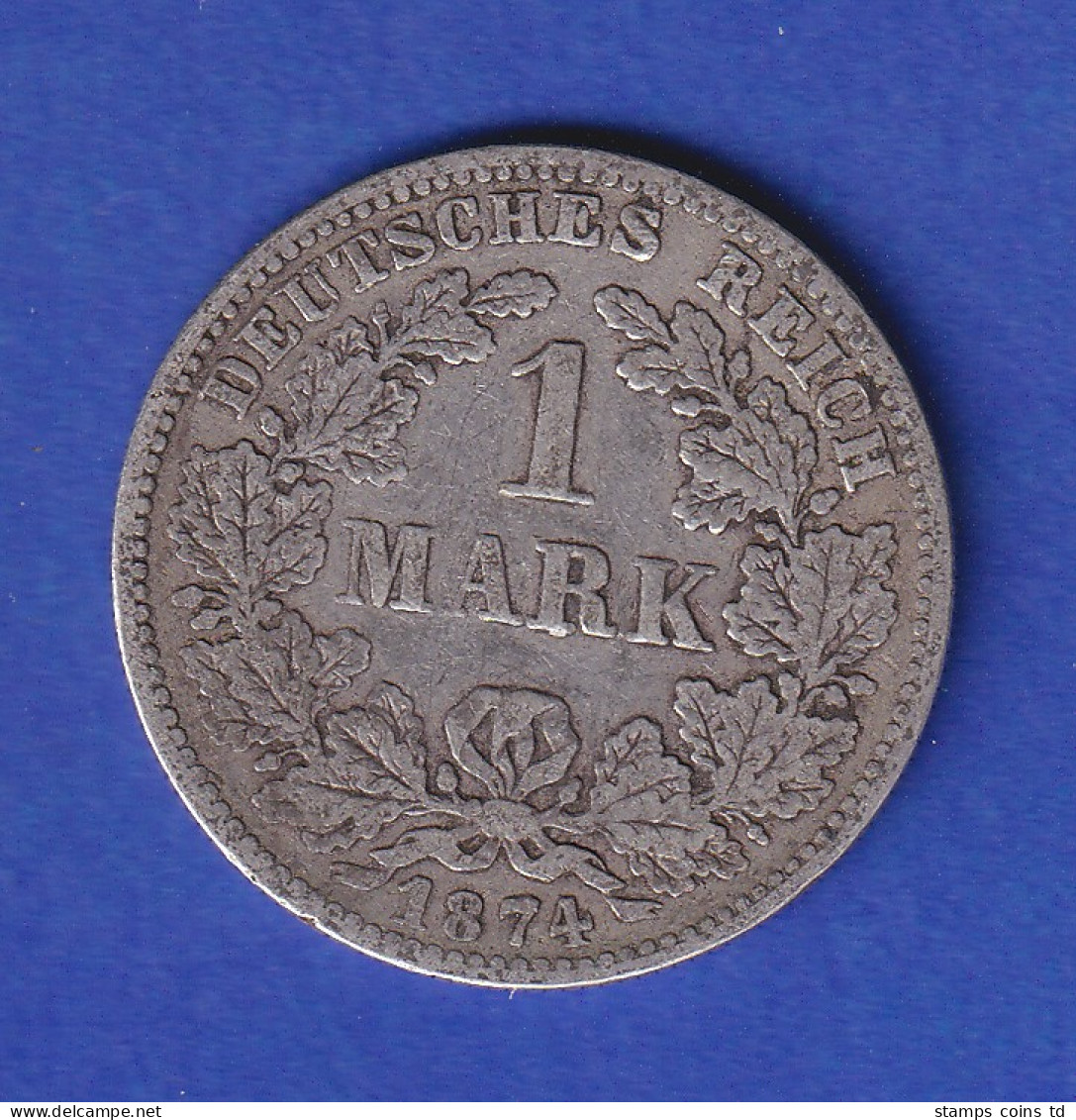 Deutsches Kaiserreich Kursmünze 1 Mark 1874 F - Sonstige & Ohne Zuordnung
