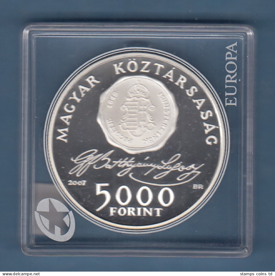 Ungarn 2007 Silber-Gedenmünze Batthyany Lajos 5000 Forint PP  - Hungary