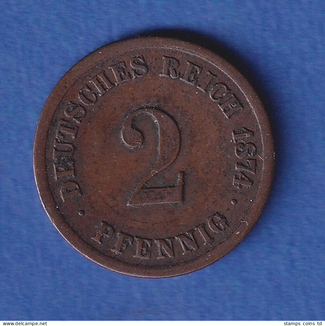 Deutsches Reich Kursmünze 2 Pfennig 1874 A Ss - Other & Unclassified