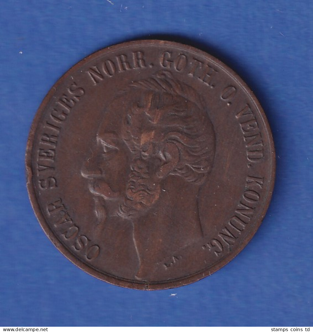 Schweden1858 Kursmünze 5 Öre - Sweden