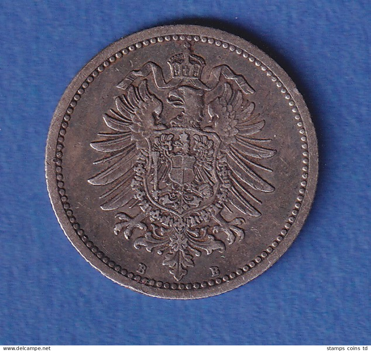 Deutsches Kaiserreich Silber-Kursmünze 50 Pfennig 1876 B Vz - Other & Unclassified