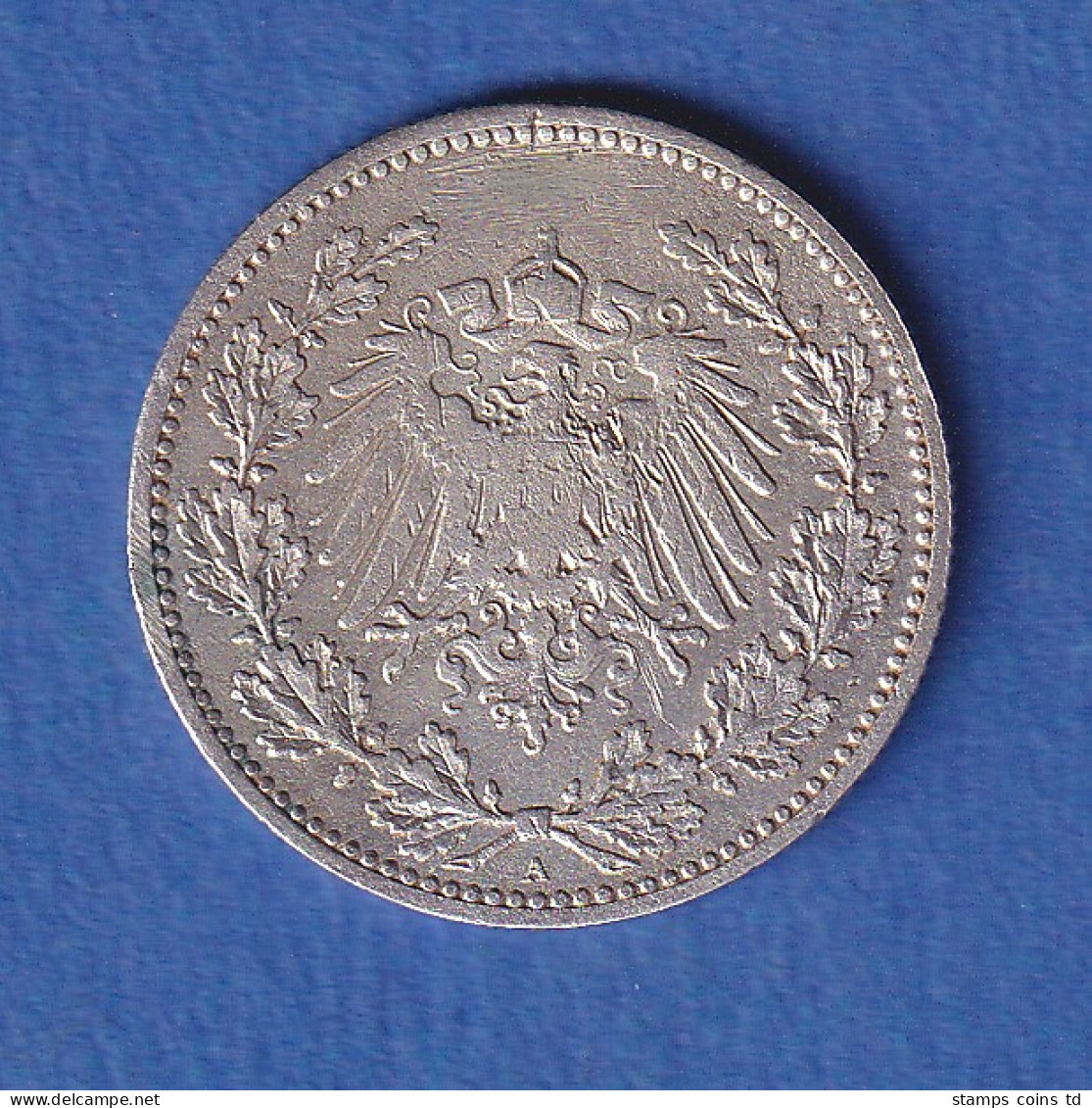 Deutsches Kaiserreich Silber-Kursmünze 50 Pfennig 1896 A (Eichenlaubkranz) Ss - Other & Unclassified