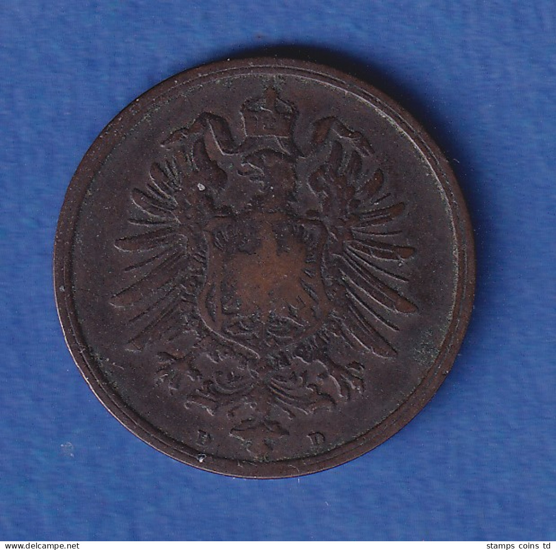 Deutsches Reich Kursmünze 2 Pfennig 1874 D Ss - Autres & Non Classés