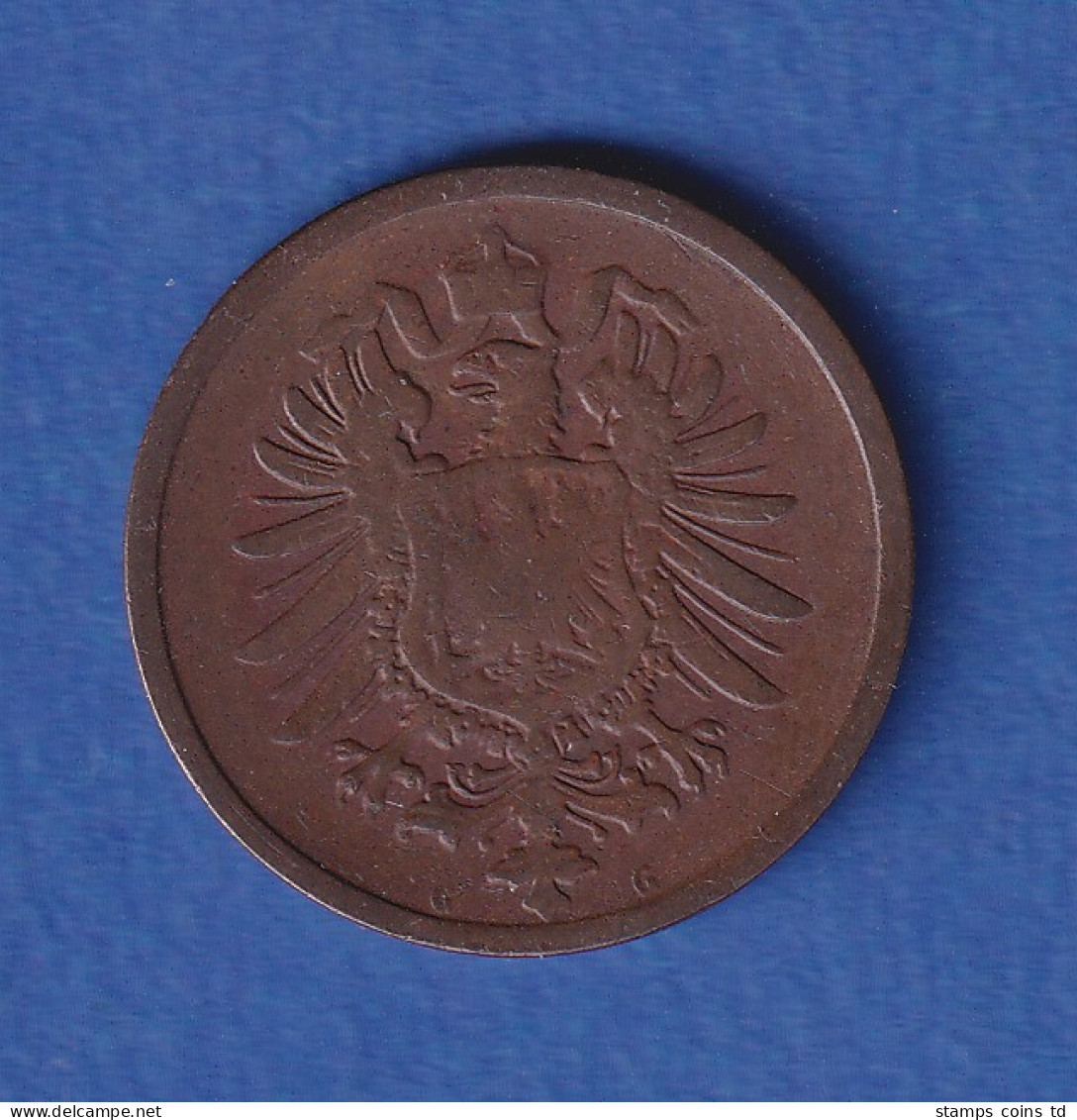 Deutsches Reich Kursmünze 2 Pfennig 1876 G Ss - Andere & Zonder Classificatie