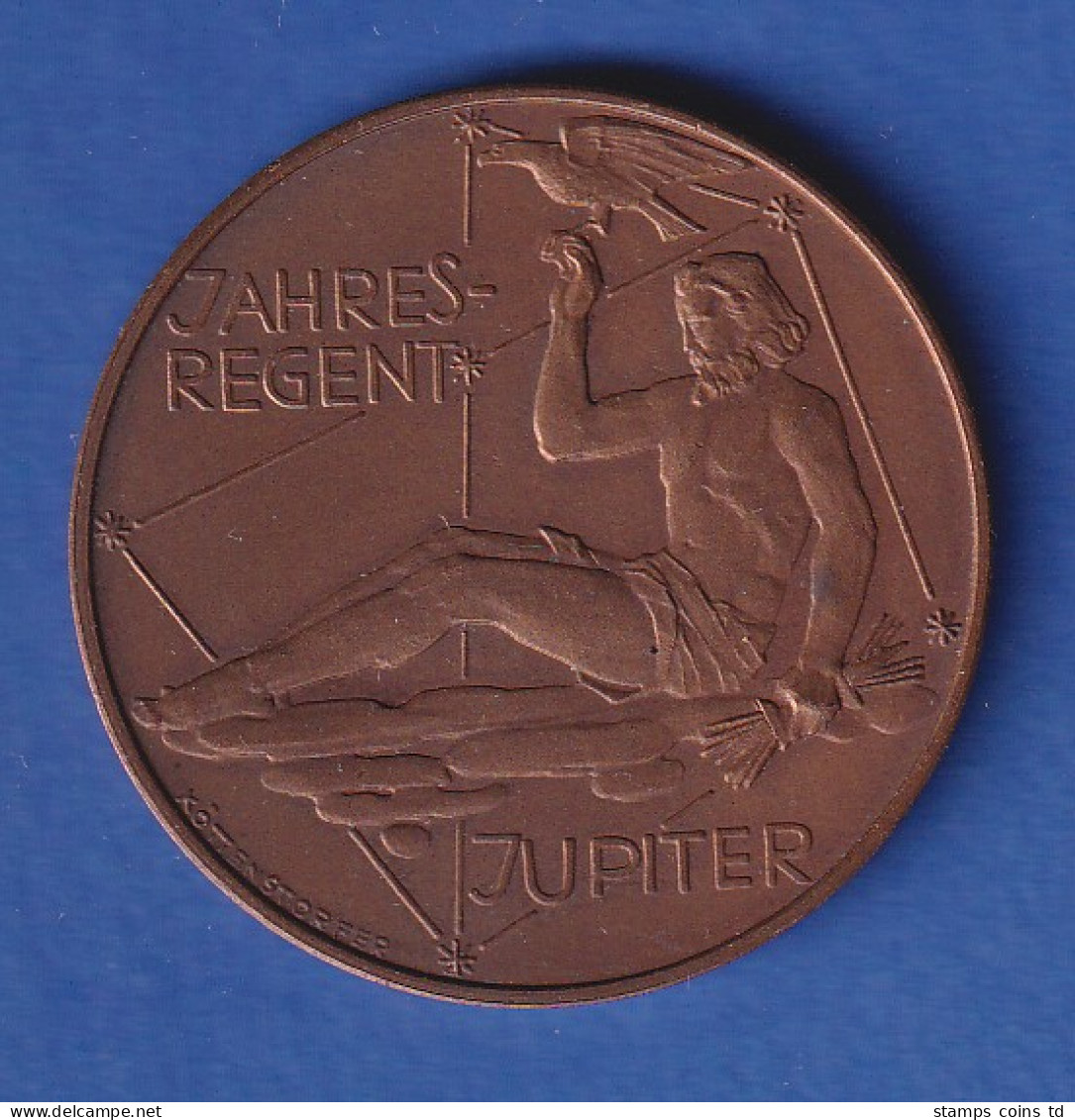 Kalender-Medaille Österreich 1966 Jahresregent Jupiter - Autres & Non Classés