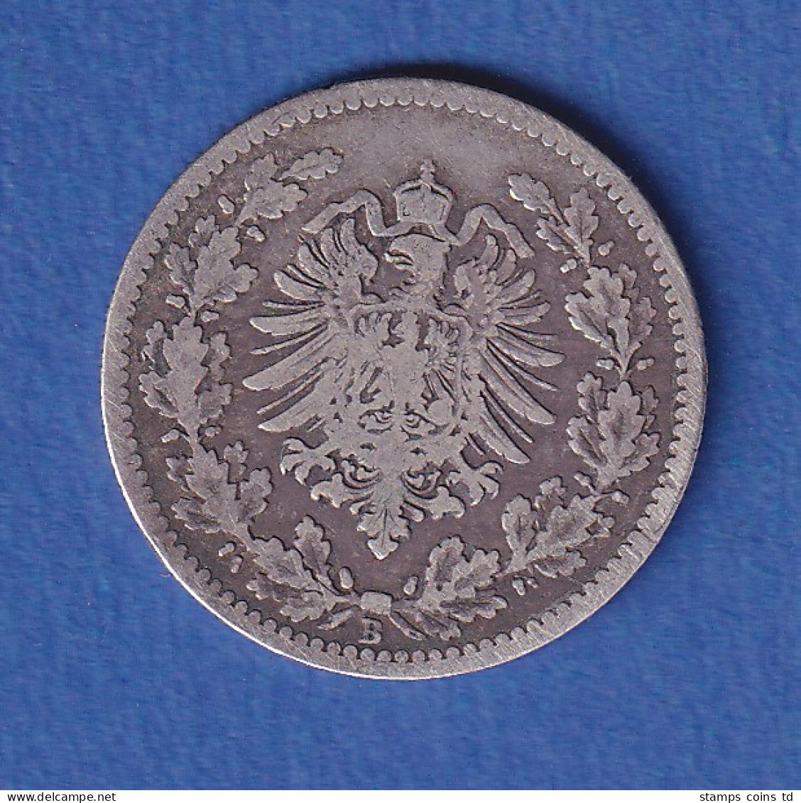 Deutsches Kaiserreich Silber-Kursmünze 50 Pfennig 1877 B Ss - Altri & Non Classificati