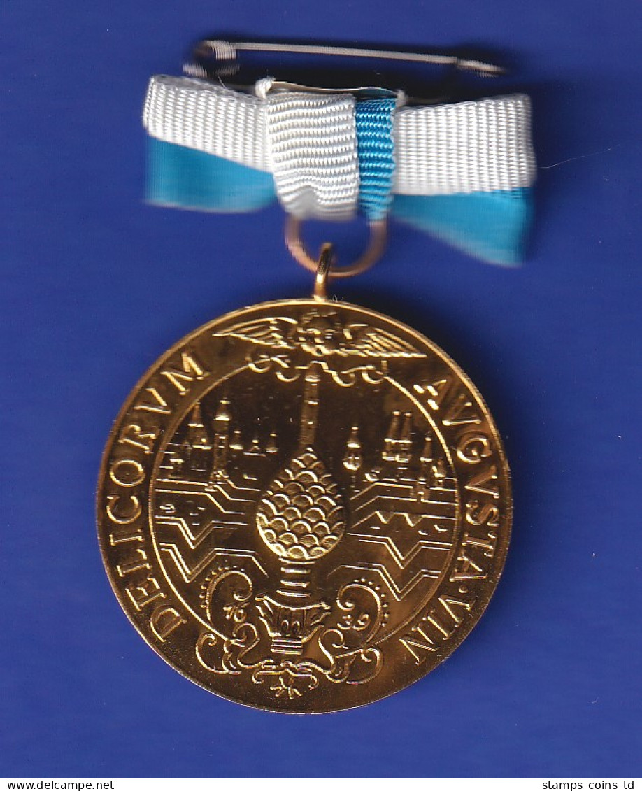 Medaille Augsburg , IHK Schwaben Verdienstmedaille , Ag835 Vergoldet - Ohne Zuordnung