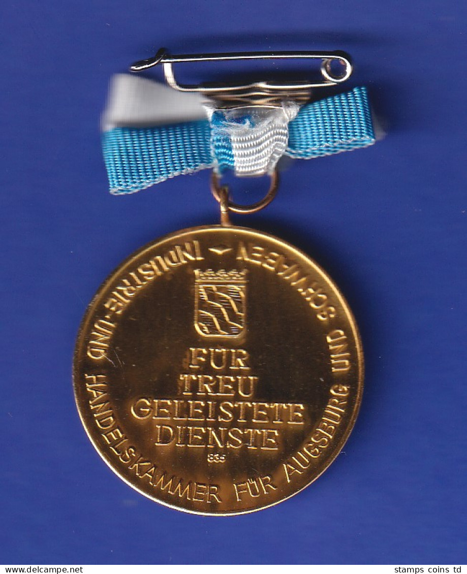 Medaille Augsburg , IHK Schwaben Verdienstmedaille , Ag835 Vergoldet - Non Classés