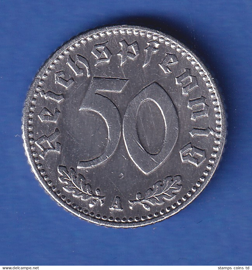 Dt. Reich 50 Reichspfennig 1941 A Vorzüglich ! - 5 Reichsmark