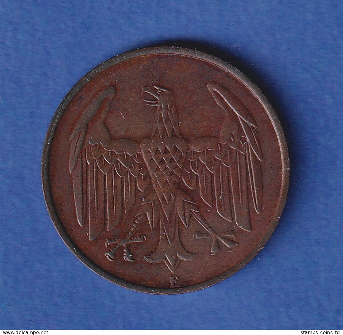 Deutsches Reich Kursmünze 4 Reichspfennig 1932 F - Sonstige & Ohne Zuordnung