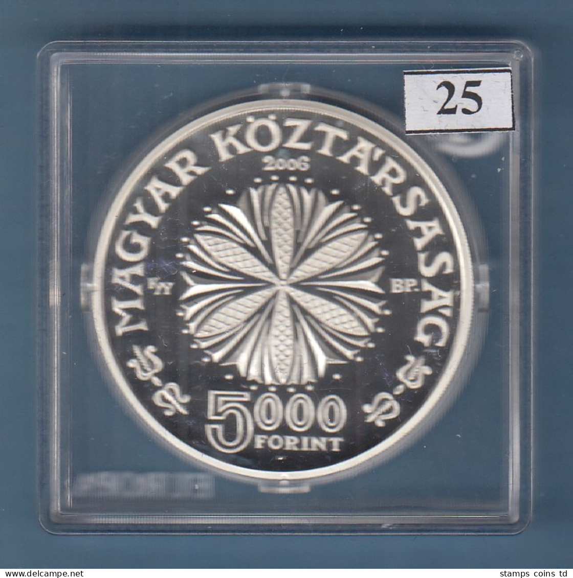 Ungarn 2006 Silber-Gedenmünze Bela Bartok 5000 Forint PP  - Hongrie