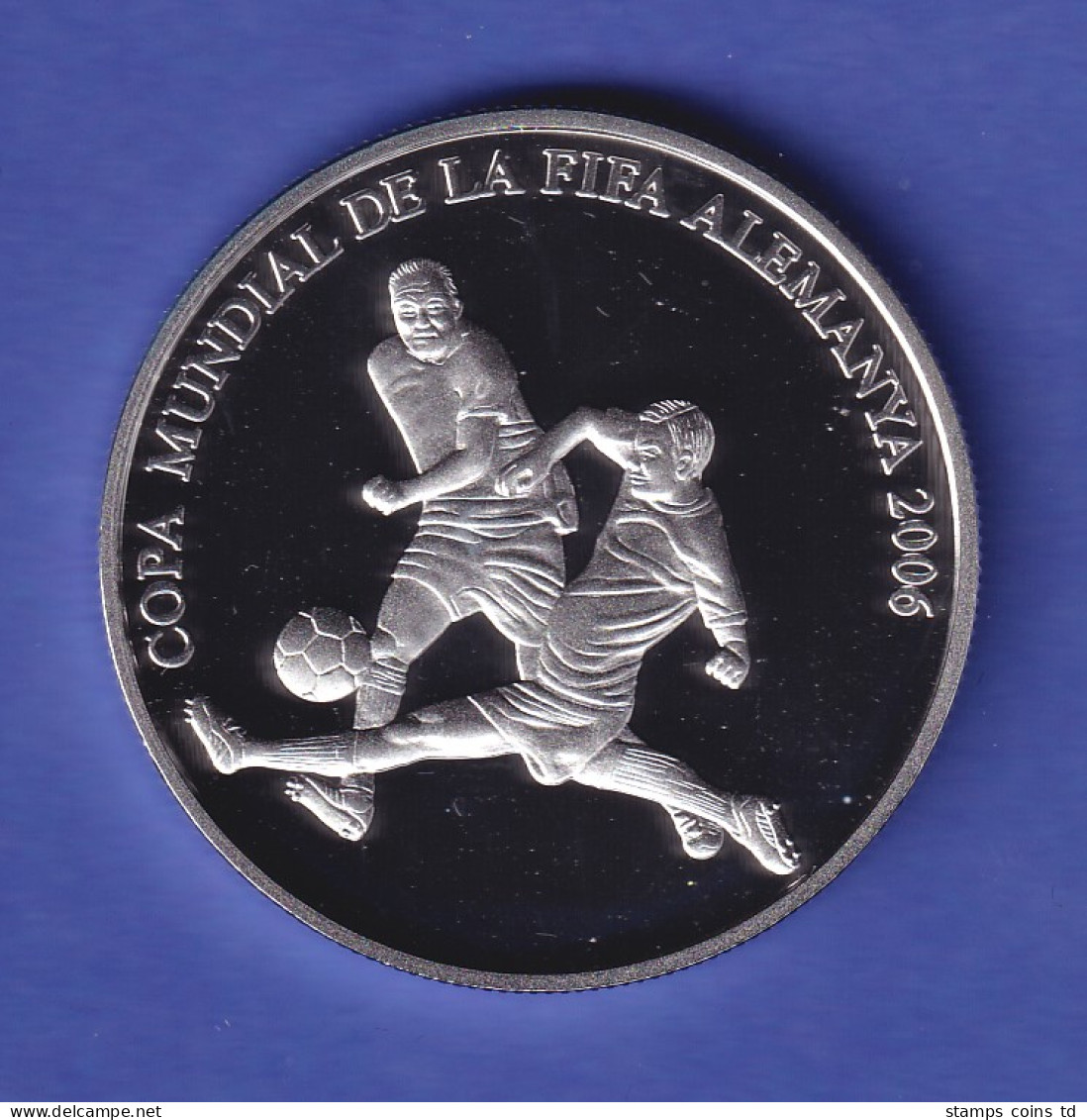 Andorra Silbermünze 10 Diners Fußball-Weltmeisterschaft 2006 PP - Andorra