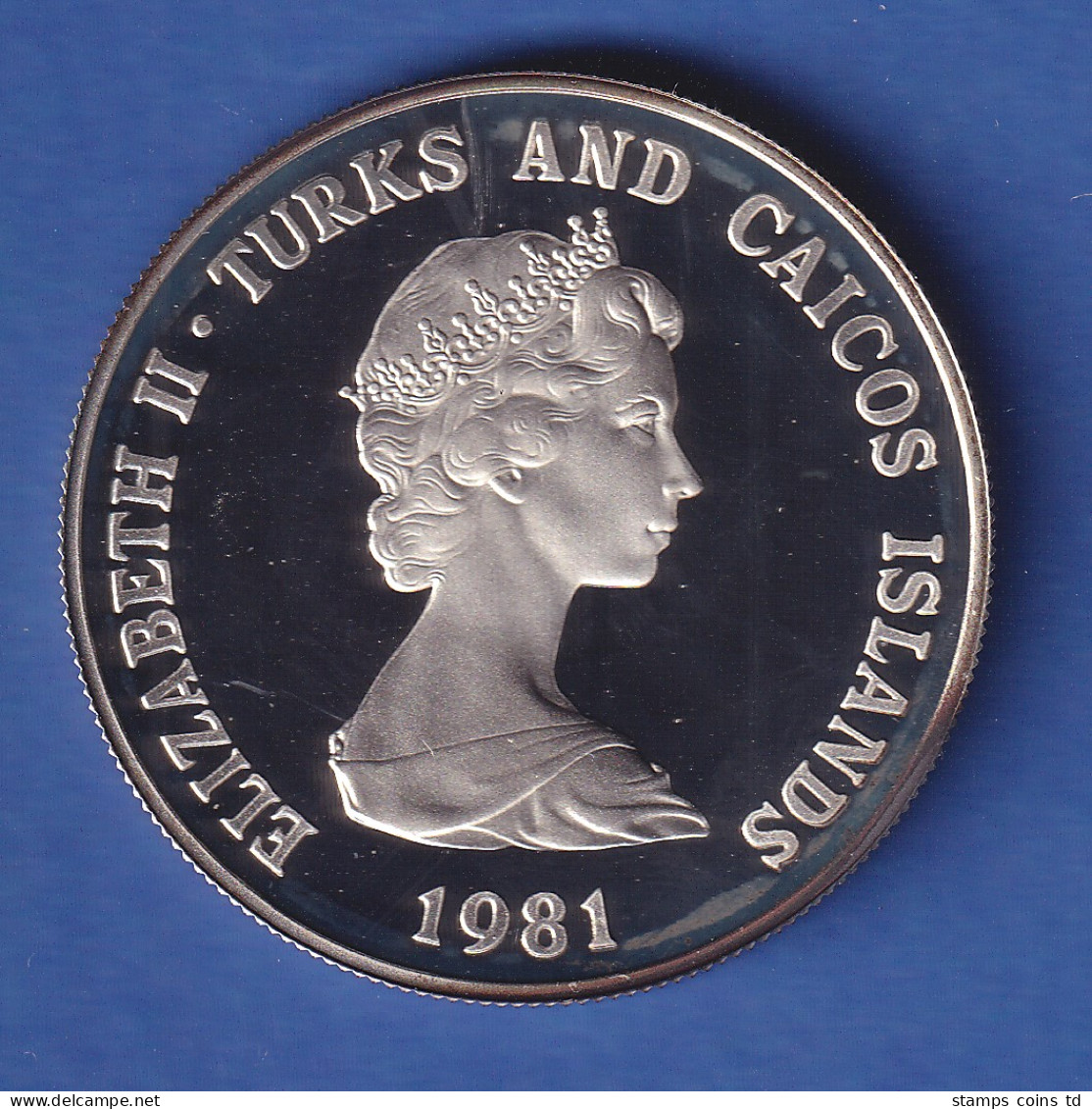 Turks And Caicos 1981 Hochzeit Von Prinz Charles Und Lady Diana 10 Crowns Ag925 - Other - America