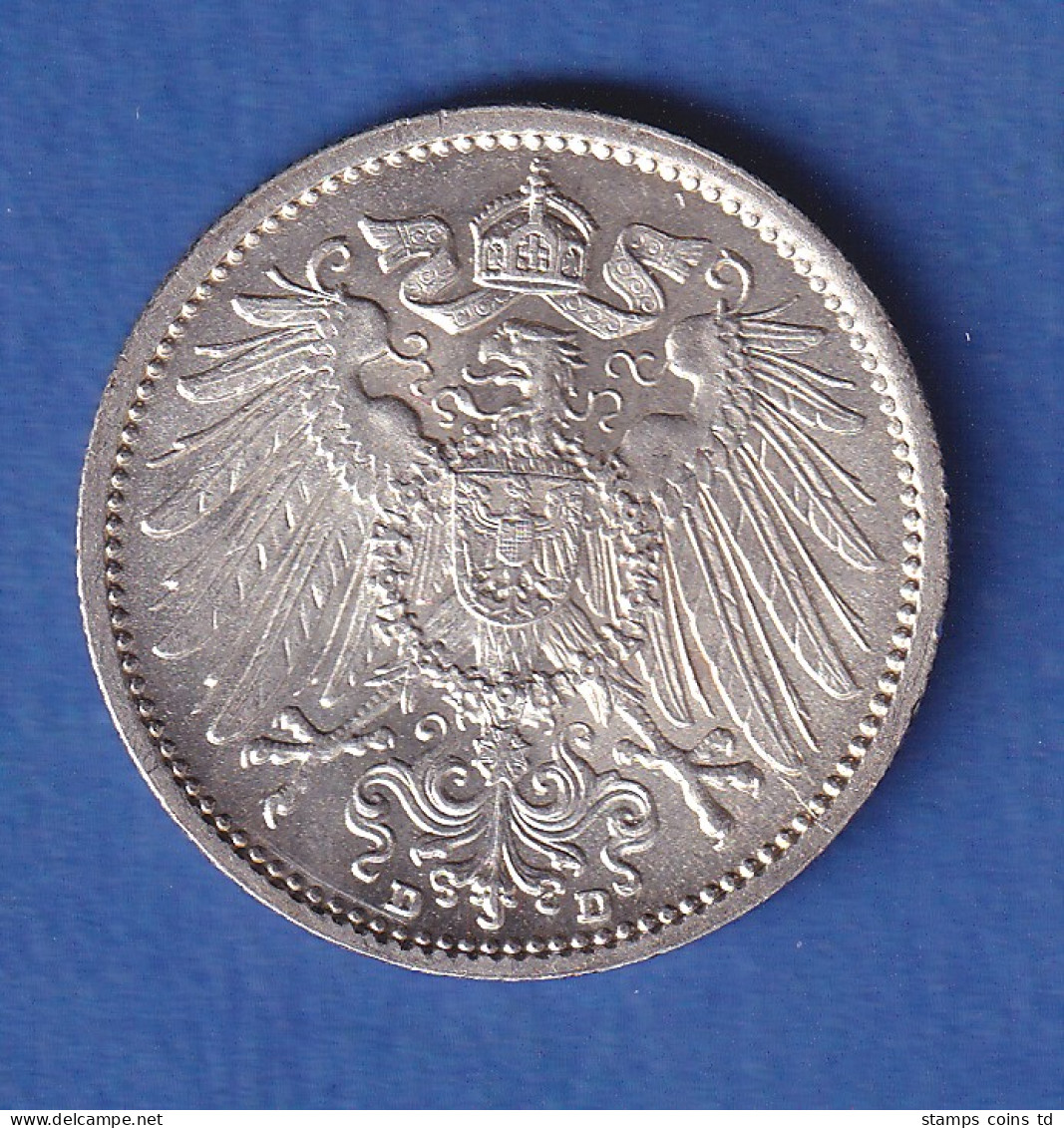 Deutsches Kaiserreich Silber-Kursmünze 1 Mark 1909 D Stg - Other & Unclassified