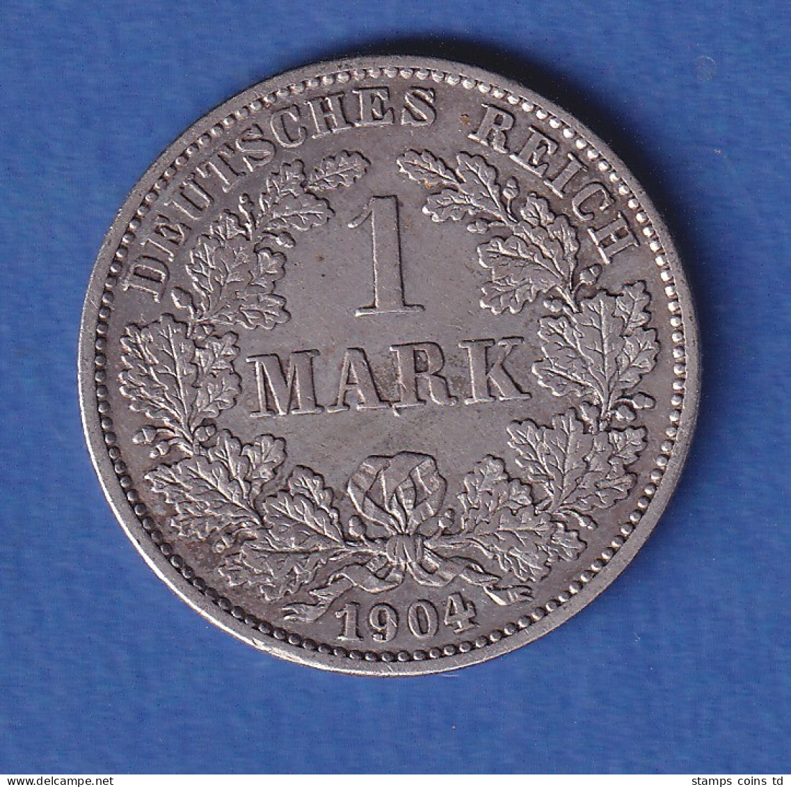 Deutsches Kaiserreich Silber-Kursmünze 1 Mark 1904 G Vz - Sonstige & Ohne Zuordnung