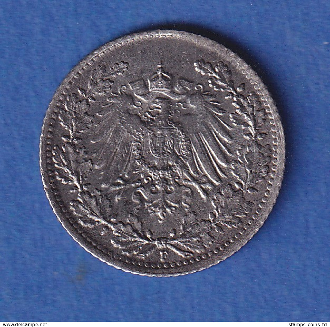 Deutsches Kaiserreich Silber-Kursmünze 1/2 Mark 1919 F Vz - Sonstige & Ohne Zuordnung