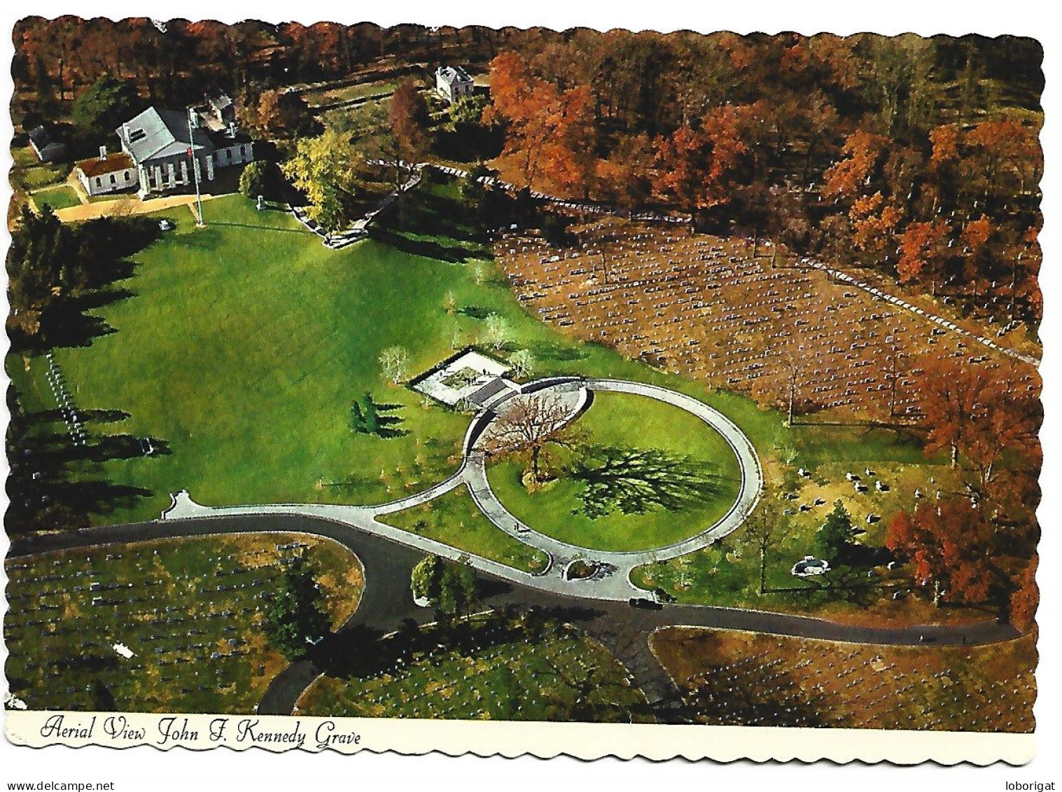 AERIAL VIEW JOHN F. KENNEDY GRAVE, THE 35th PRESIDENT OF THE UNITED STATES.- ARLINGTON - VIRGINIA.-  ( USA ) - Altri & Non Classificati