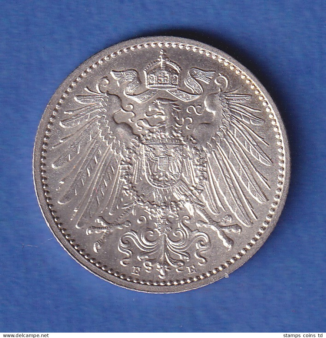 Deutsches Kaiserreich Silber-Kursmünze 1 Mark 1912 E Stg - Autres & Non Classés