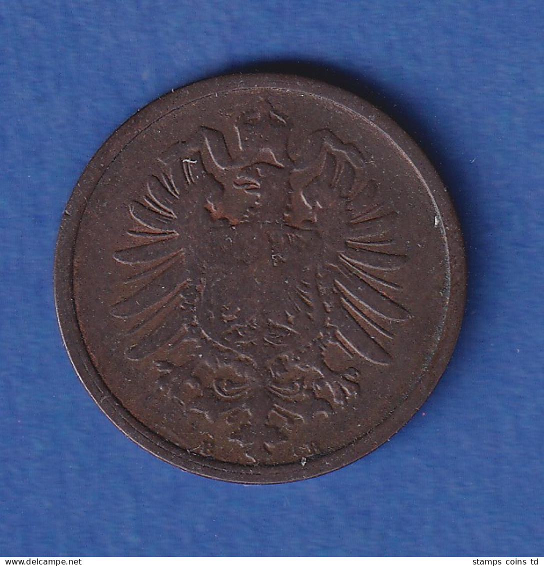 Deutsches Reich Kursmünze 2 Pfennig 1874 B Ss - Sonstige & Ohne Zuordnung