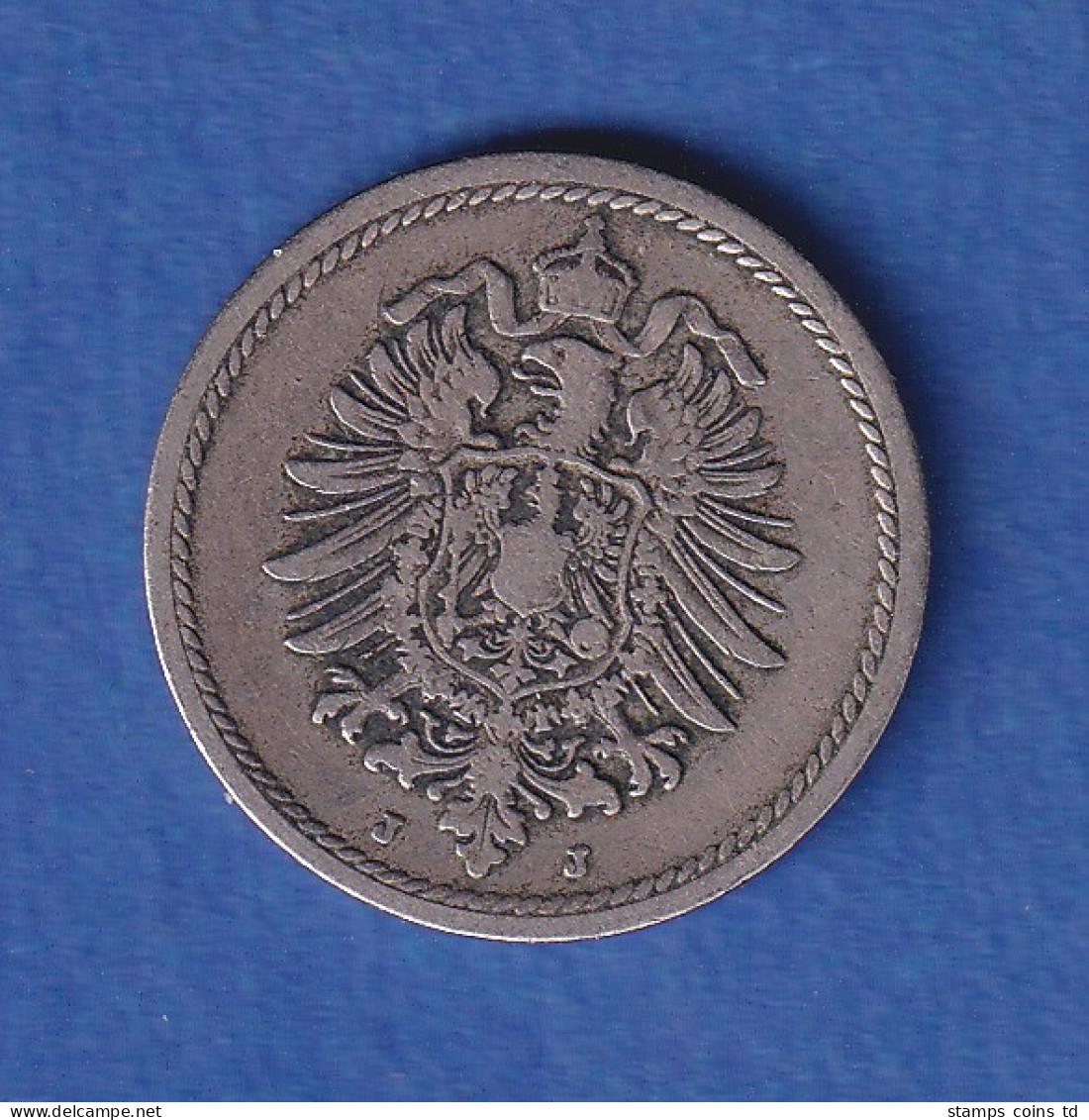 Deutsches Reich Kursmünze 5 Pfennig 1875 J Ss - Autres & Non Classés