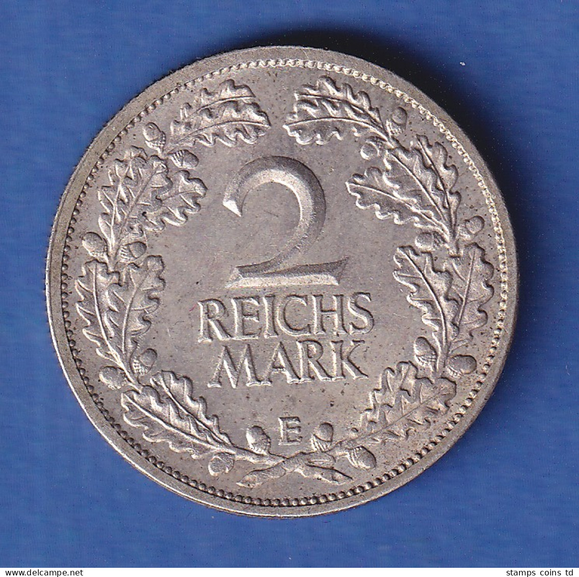 Deutsches Reich Silber-Kursmünze 2 Reichsmark 1926 E - Altri & Non Classificati