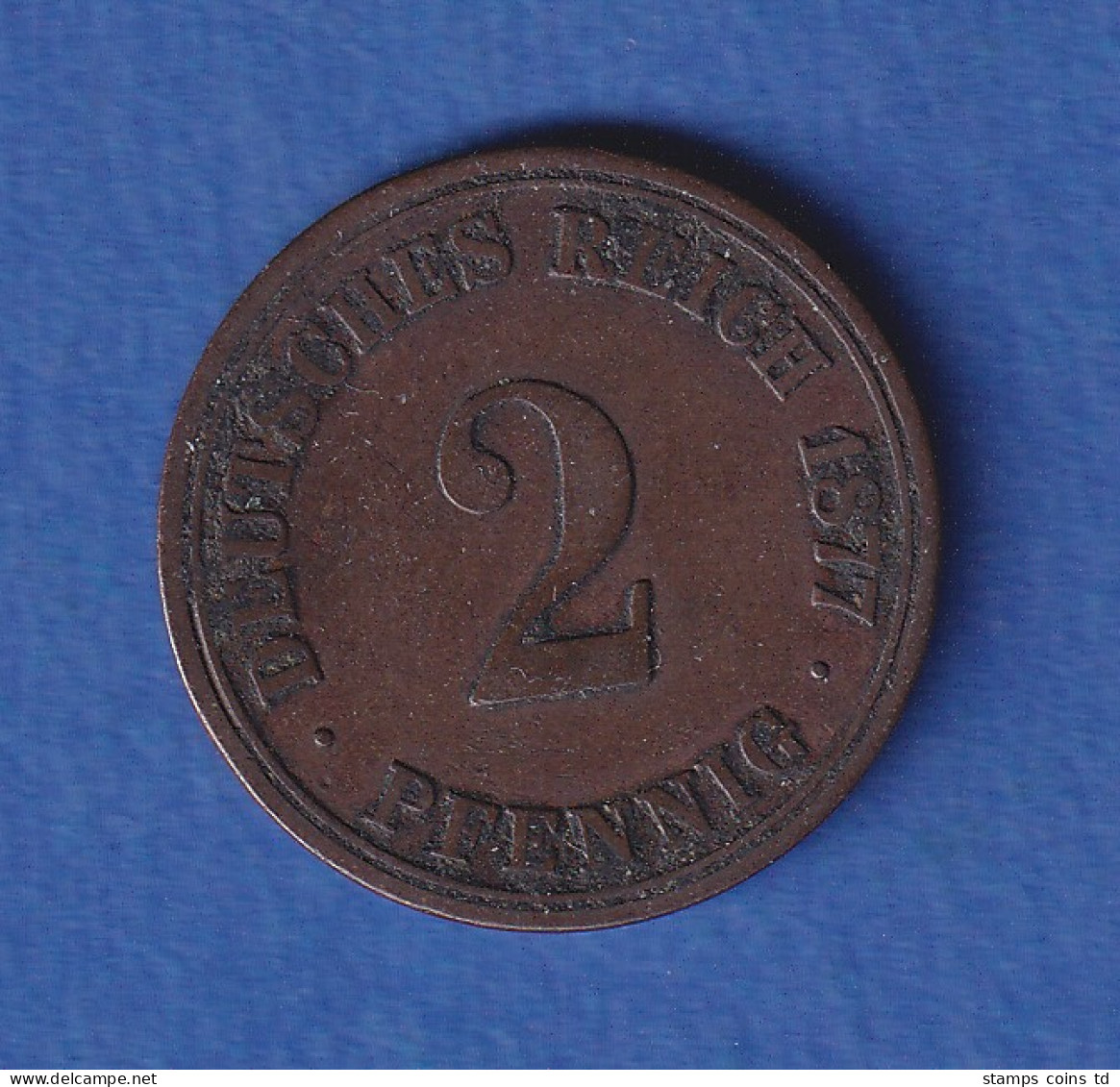 Deutsches Reich Kursmünze 2 Pfennig 1877 A Ss - Other & Unclassified