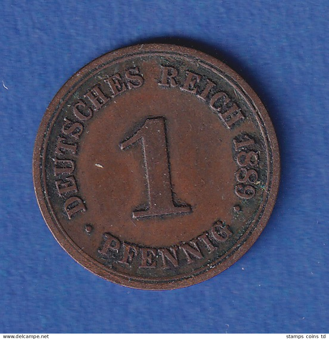 Deutsches Reich Kursmünze 1 Pfennig 1889 G Ss - Sonstige & Ohne Zuordnung