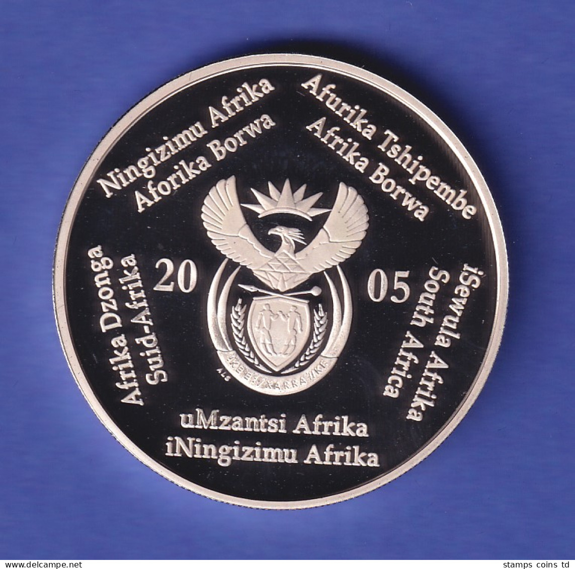 Südafrika 2005 Silbermünze 2 Rand Fußball-Weltmeisterschaft 2006 PP - Other - Africa