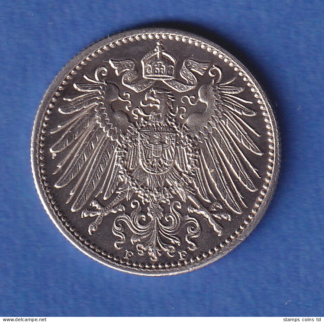 Deutsches Kaiserreich Silber-Kursmünze 1 Mark 1910 F Stg - Andere & Zonder Classificatie