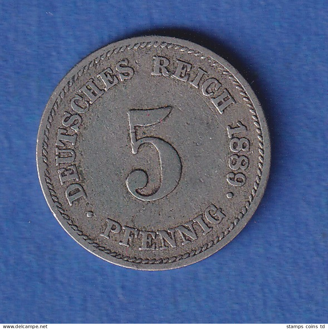 Deutsches Reich Kursmünze 5 Pfennig 1889 E Ss - Autres & Non Classés