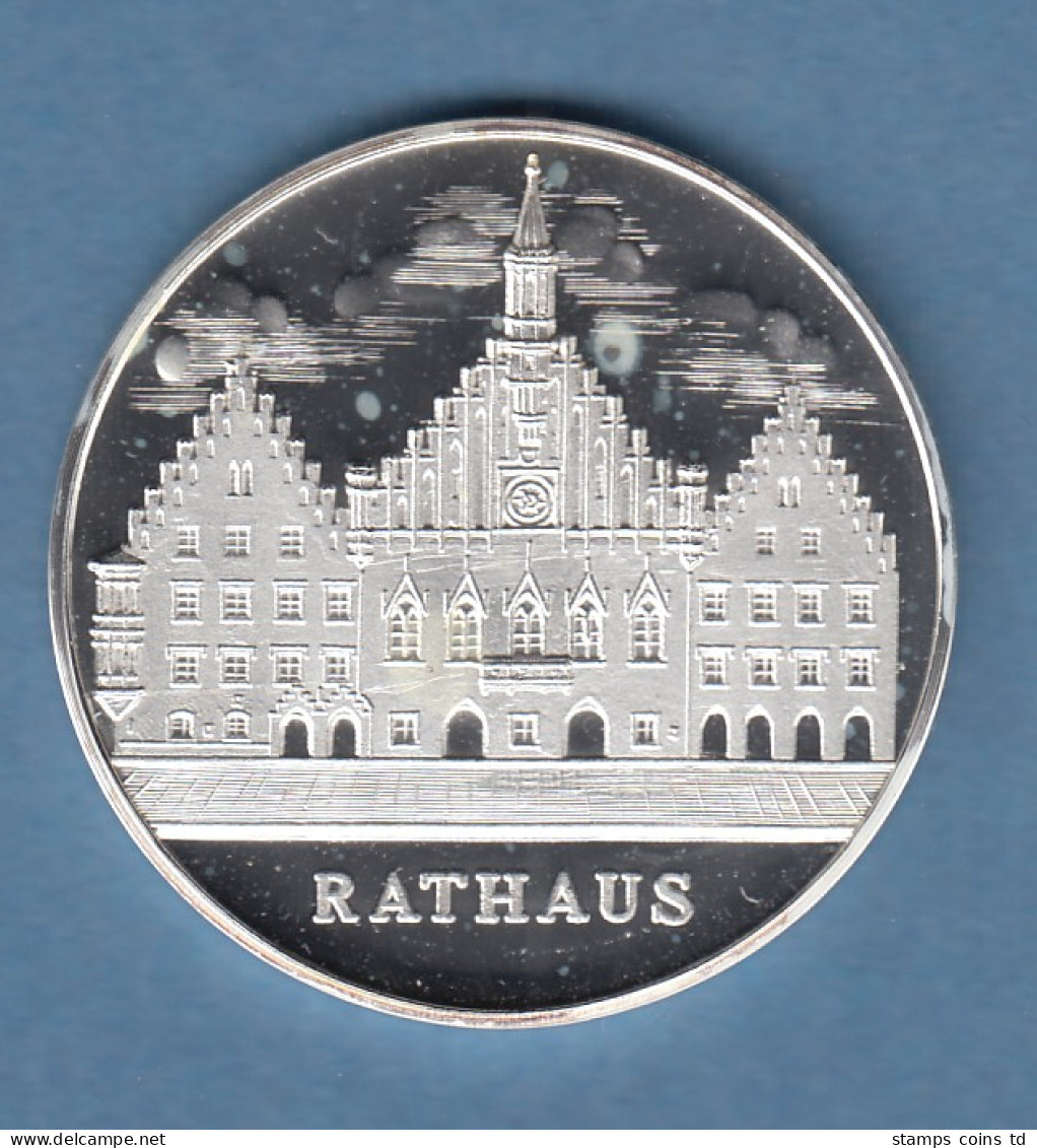 Silber-Medaille Frankfurt Rathaus Römer 15g Ag 999 - Ohne Zuordnung