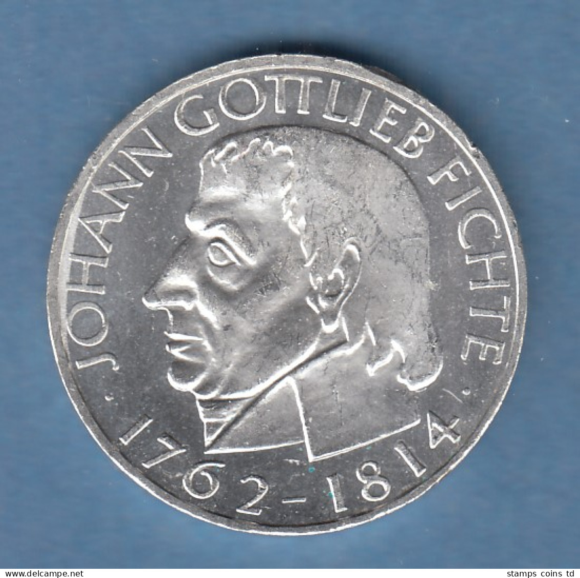 Bundesrepublik 5-DM Gedenkmünze Johann Gottlieb Fichte 1964, Vorzüglich +  - 5 Mark