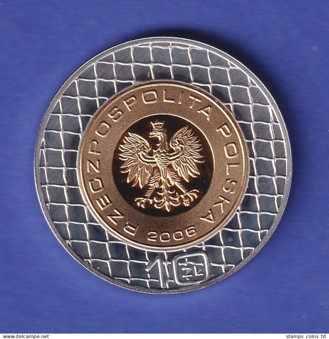 Polen Silbermünze 10 Złotych Fußball-Weltmeisterschaft 2006 Teilvergoldet PP - Poland