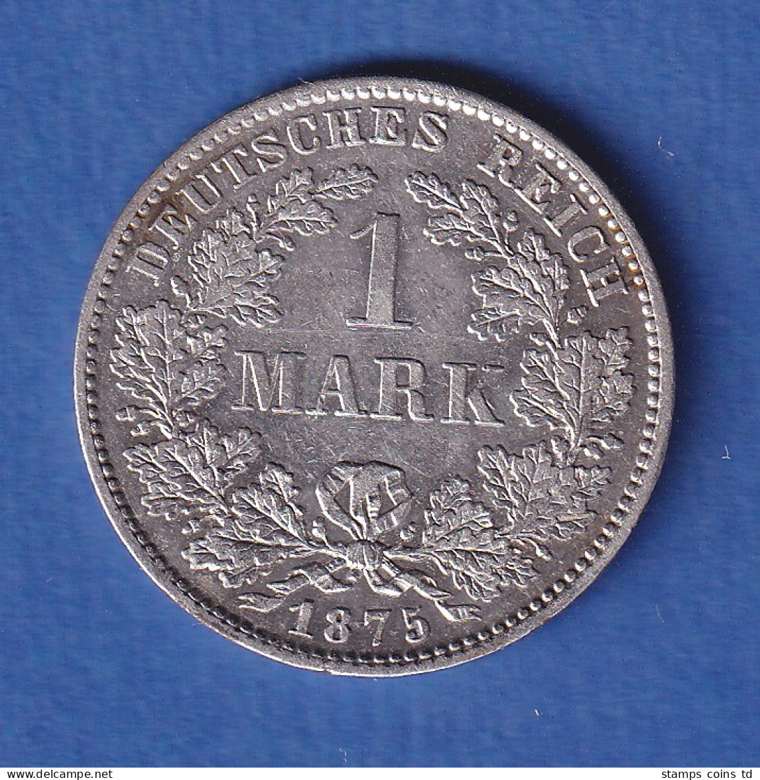 Deutsches Kaiserreich Silber-Kursmünze 1 Mark 1875 D - Other & Unclassified