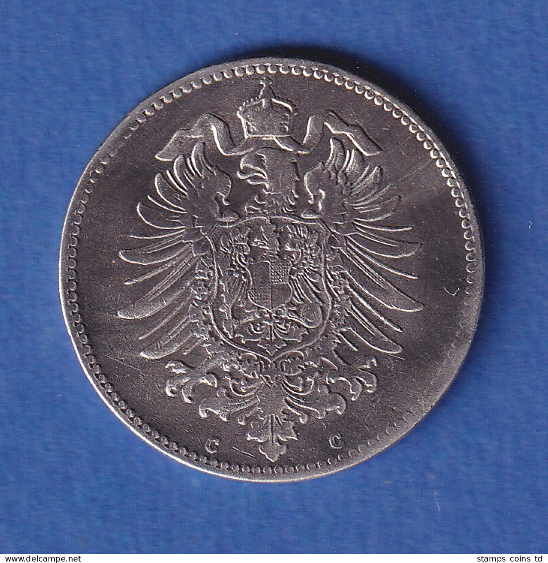 Deutsches Kaiserreich Silber-Kursmünze 1 Mark 1876 C - Sonstige & Ohne Zuordnung