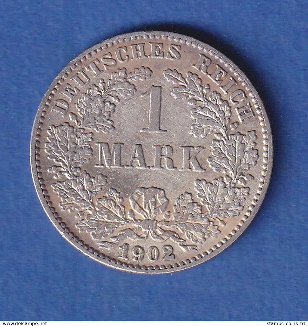 Deutsches Kaiserreich Silber-Kursmünze 1 Mark 1902 G - Autres & Non Classés