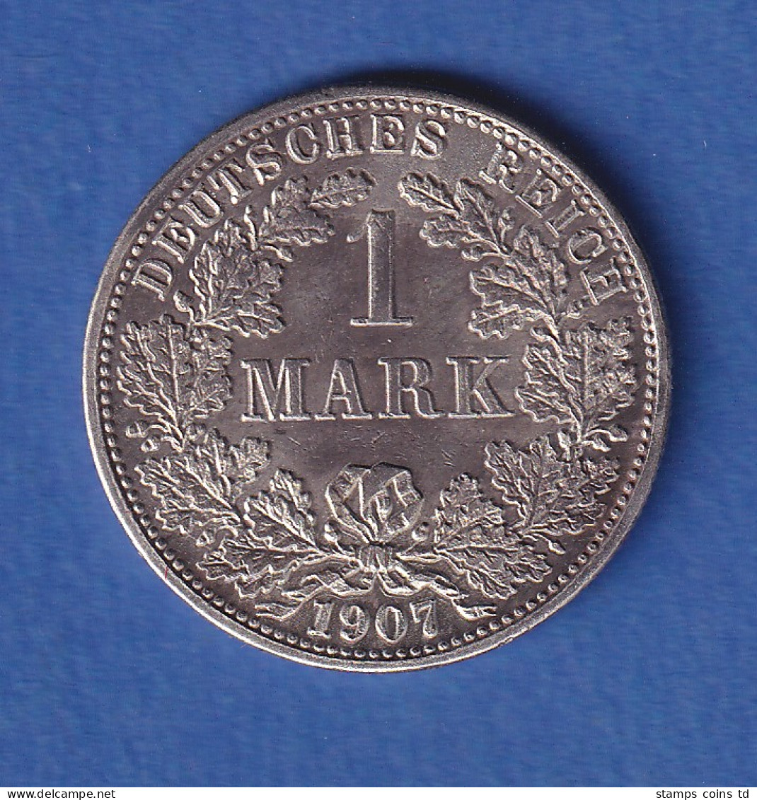 Deutsches Kaiserreich Silber-Kursmünze 1 Mark 1907 F - Autres & Non Classés