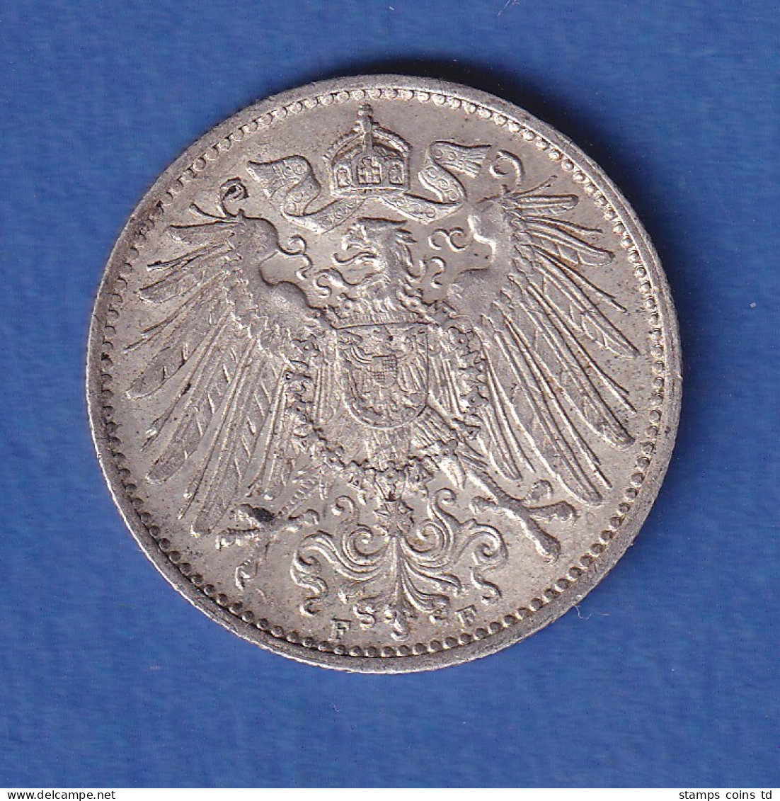 Deutsches Kaiserreich Silber-Kursmünze 1 Mark 1916 F - Other & Unclassified
