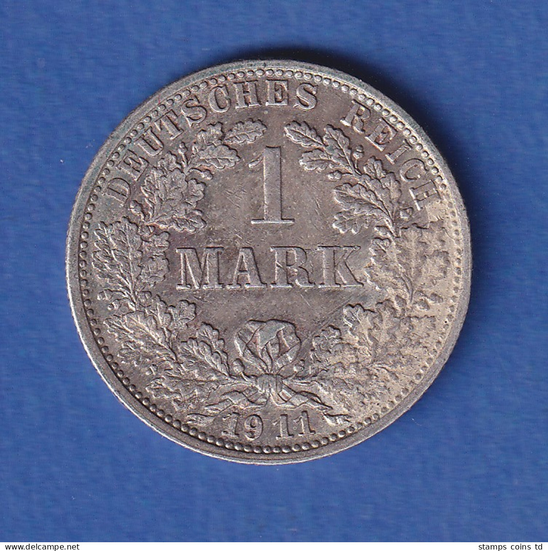 Deutsches Kaiserreich Silber-Kursmünze 1 Mark 1911 F - Sonstige & Ohne Zuordnung